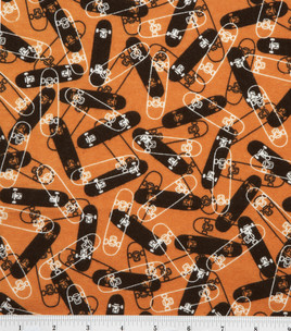 Skateboard Flannel-flannel fabric skate skateboard orange black