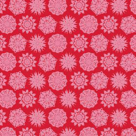 Be Merry Snowflake Red Pink Tonal