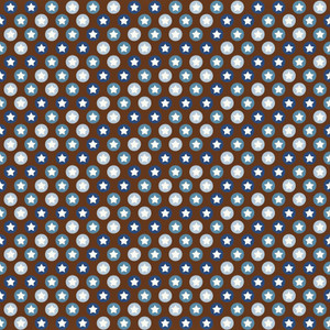 All Star Dot on Brown-riley blake designs flannel fabric all star polka dot brown blue