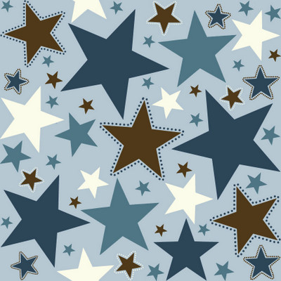 All Star Large Stars on Blue