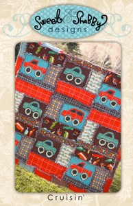 Pattern - Cruisin' Rag Quilt by Sweet & Shabby-rag quilt pattern raggy flannel sweet and shabby cruisin wheels car