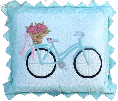 Pattern - Take a Bike! Beach Cruiser Pillow by Chitter Chatter-sewing pattern chitter chatter applique pillow take a bike