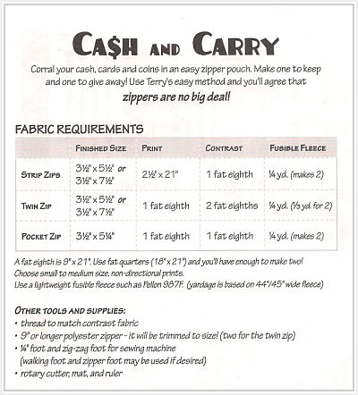 Pattern - Cash and Carry Purse by Atkinson Designs-sewing pattern purse wallet atkinson designs cash carry