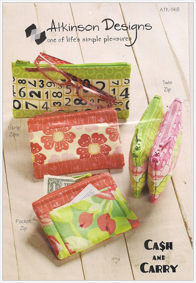 Pattern - Cash and Carry Purse by Atkinson Designs-sewing pattern purse wallet atkinson designs cash carry