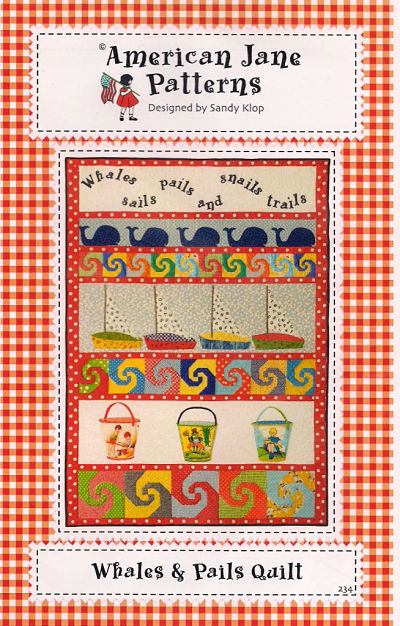 Pattern - Whales and Pails Quilt by American Jane-sewing pattern Whales and Pails Quilt by American Jane