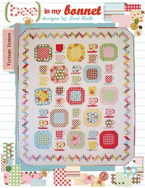 Pattern - Vintage Dishes Quilt by Bee in my Bonnet-Vintage Dishes Quilt Pattern bee bonnet lori holt BMB204