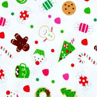 Christmas Candy Main White Flannel-riley blake designs christmas candy flannel fabric holiday seasonal f2540 white