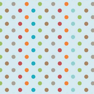 Fox Trails Dots Blue Flannel-riley blake designs flannel fabric doohikey fox trails cream orange green blue red brown dots F2686
