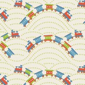 Scoot Train Cream Flannel-riley blake designs flannel fabric deena rutter scoot cream 2725 train