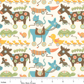 Mod Tod Main Cream Flannel-riley blake designs flannel fabric mod tod sheri berry main cream f2740