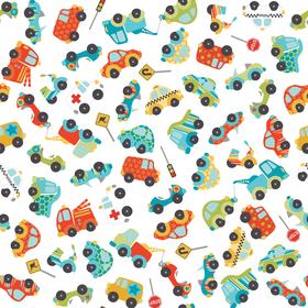 Peak Hour Main White Flannel-riley blake designs flannel fabric don't look now peak hour main white f2830 car