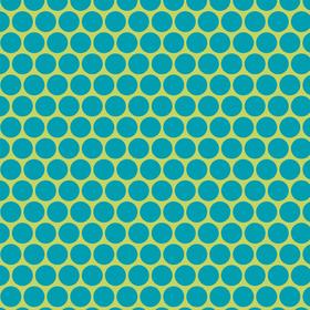 Peak Hour Circles Green Flannel-riley blake designs flannel fabric don't look now peak hour circles dot polka green blue f2833
