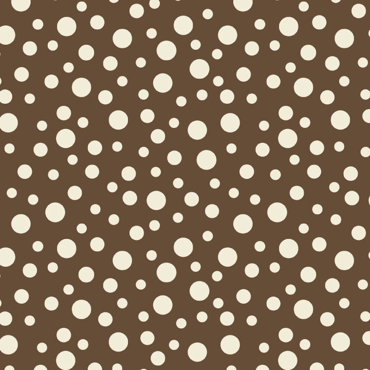 Cream Dots on Brown Flannel-flannel fabric cream polka dot brown f510-48