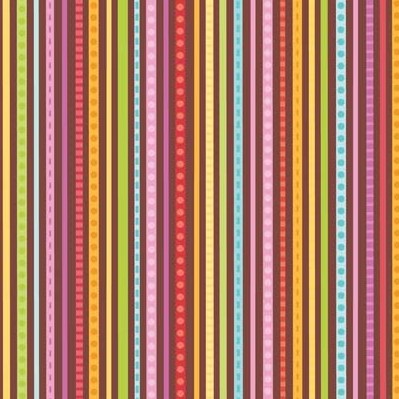 Feeling Groovy Rainbow Stripe Brown Flannel-riley blake designs doodlebug flannel fabric feeling groovy peace rainbow f6504 rainbow stripe brown
