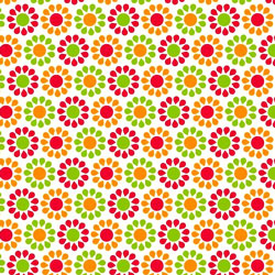 Summer Song Orange Blooms Flannel-riley blake designs flannel fabric summer song orange flower blooms f7054