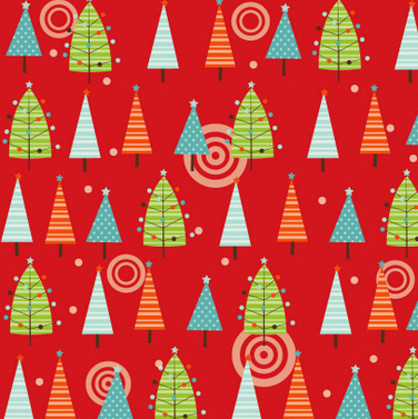 Colorful Christmas Red Trees