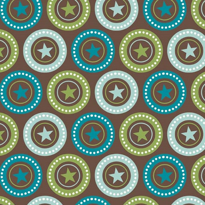 All Star 2 Bullseye Star Green Flannel-riley blake designs flannel fabric all star 2 my mind's eye bullseye green f7122