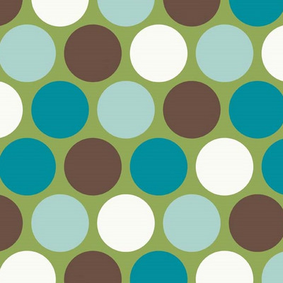 All Star 2 Large Polka Dot Green Flannel-riley blake designs flannel fabric all star 2 my mind's eye large polka dot green f7123
