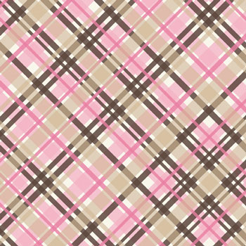 Wanna Be a Cowboy 2 Plaid Pink Flannel-riley blake designs flannel fabric wanna be a cowboy western horse F8524 quotes plaid pink brown