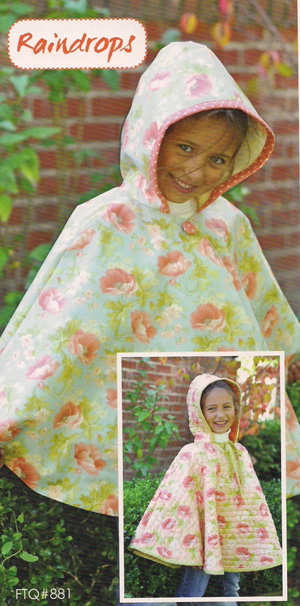Pattern - Raindrops by Fig Tree Threads-raindrops rain cape quilted poncho