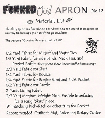Pattern - Funked Out Apron by Lila Tueller-sewing pattern funked out apron lila tueller