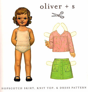 Pattern - Hopscotch Skirt, Knit Top, Dress by oliver + s-sewing pattern child oliver s dress hopscotch skirt knit top OS020HS1
