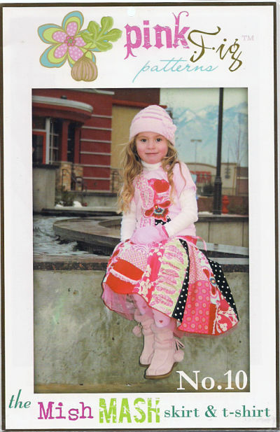 Pattern - Mish Mash Skirt and T-Shirt by Pink Fig-sewing pattern child skirt pink fig mish mash t-shirt pf 10