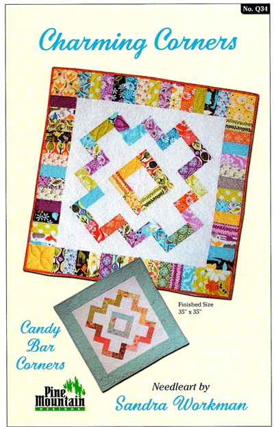 Pattern - Charming Corners Quilt by Pine Mountain-quilt pattern charming corners Quilt by Pine Mountain