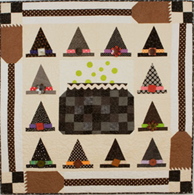 Pattern - Bewitching Quilt by Quilted Fish-quilt pattern flannel cotton the quilted fish halloween witch bewitching