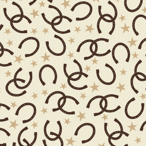 Wanna Be a Cowboy Cream Horseshoe