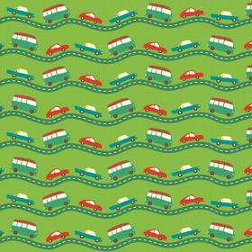Wheels Green Road Stripe