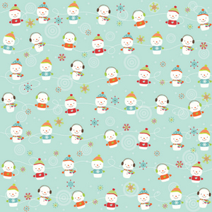 Colorful Christmas Blue Snowmen Flannel-riley blake designs colorful christmas flannel fabric trees holiday seasonal blue snowmen