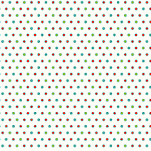 Colorful Christmas White Mini Dot