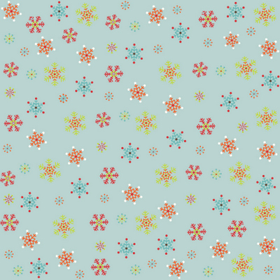 Colorful Christmas Blue Snowflake