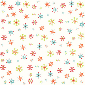 Colorful Christmas White Snowflake