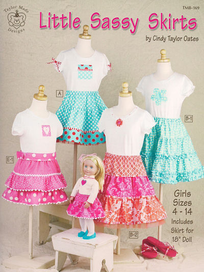 Pattern Book - Little Sassy Skirts by Cindy Taylor Oates-Cindy Taylor Oates Sewing Pattern Book little sassy skirts