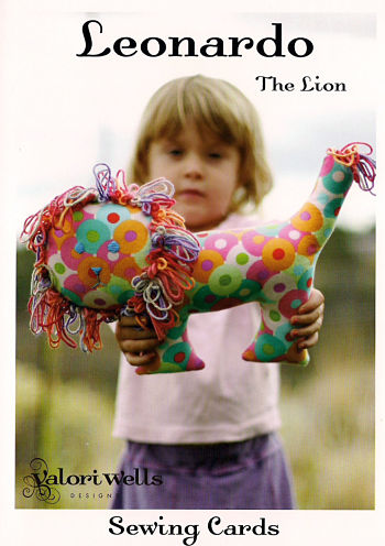 Pattern - Leonardo Lion Softie Sewing Card by Valorie Wells-sewing card pattern valorie wells Leonardo Lion Softie free shipping