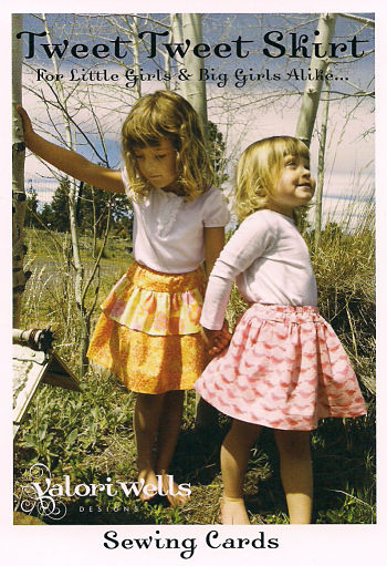 Pattern - Tweet Tweet Skirt Sewing Card by Valorie Wells-sewing card pattern valorie wells tweet skirt free shipping