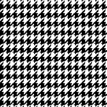 FQ Single - Comfy Houndstooth Black Flannel