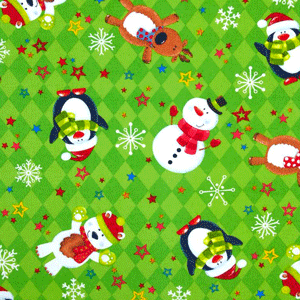 Snow Friends Flannel - 29" Remnant