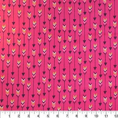 Arrows on Hot Pink Flannel - 29" Remnant