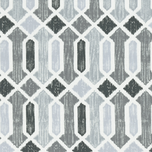 Sketched Geo Gray Flannel - 18" Remnant