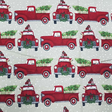 Red Truck Christmas Tree Flannel