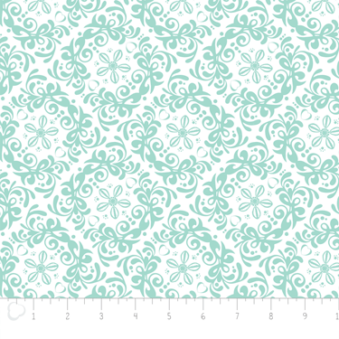 Rococo Mint Flannel - 16" Remnant
