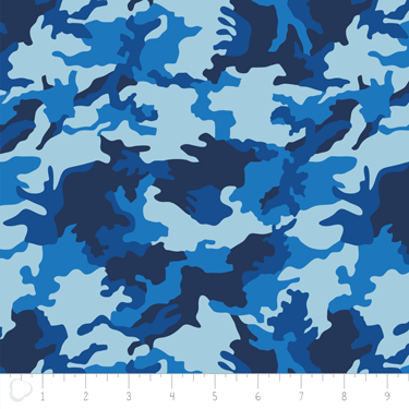 Camo Blue Flannel - 30" Remnant