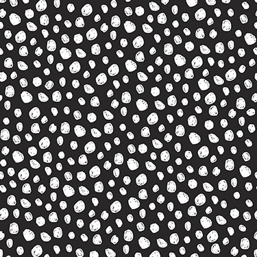 Black White Sketched Dots Flannel