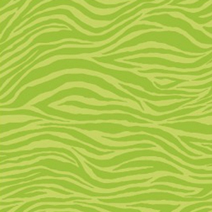 FQ Single - Zebra Print Lime Green Flannel