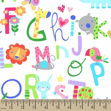Comfy ABC Alphabet White - 16" Remnant