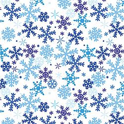 Winter Wonders Snowflake White Blue Flannel BEN14823F-09