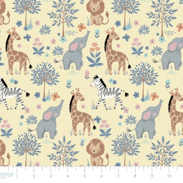 Magical Safari Yellow Flannel